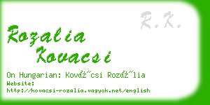 rozalia kovacsi business card